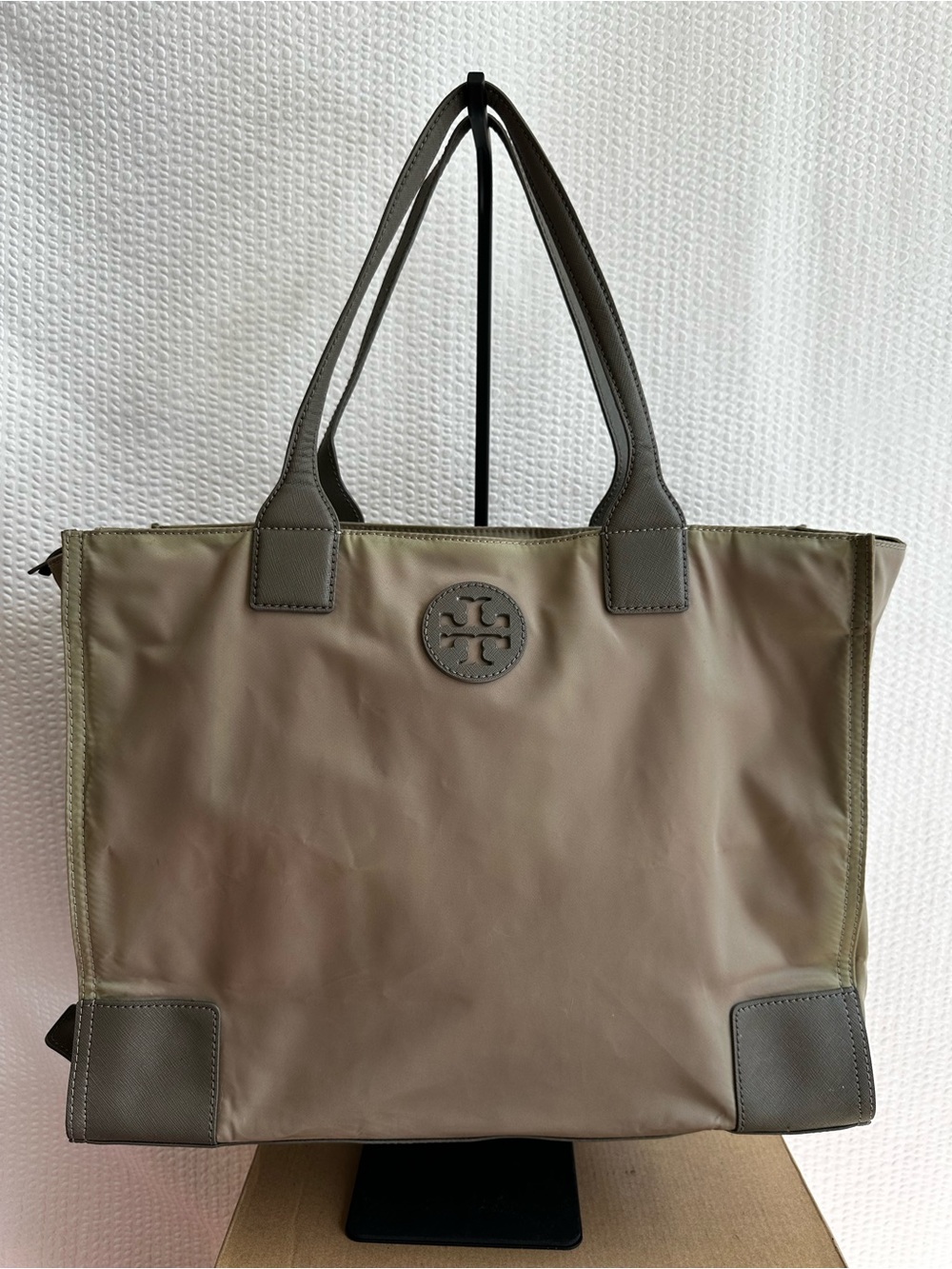 Tory Burch Ella Packable Nylon Tote in Olive Sprig